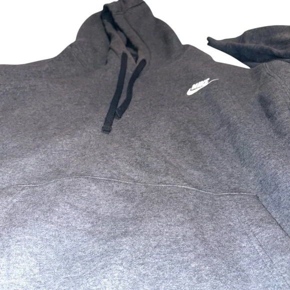 Nike Sportswear Club Gray Athletic Fleece Pullover Hoodie Sweatshirt size L - Picture 4 of 11